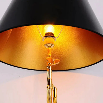DecorBites Gold LED Floor Lamp for Living Room