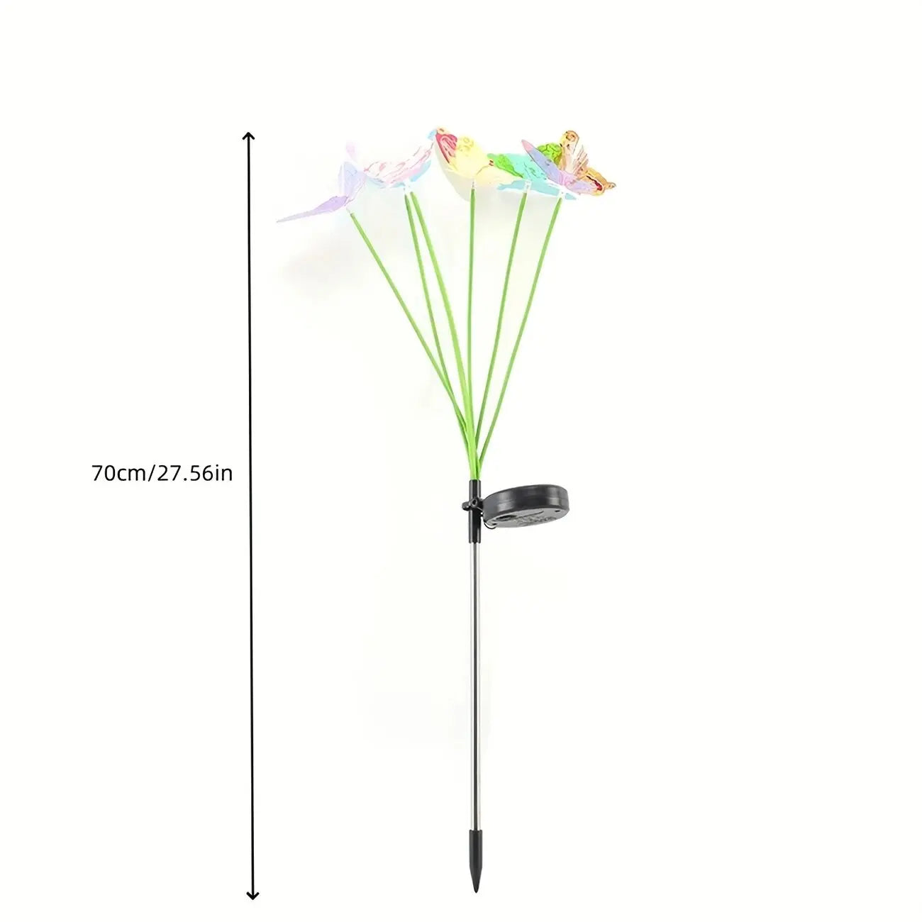 Perfecsy 6-head LED solar fiber-optic butterfly lights stake for outdoor garden decor 70cm on Tampa Home & Garden Store