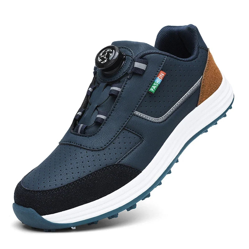 Golf Shoes EstaliosFit unisex anti-slip outdoor with BOA dial, navy upper, white midsole on Tampa Home & Garden Store