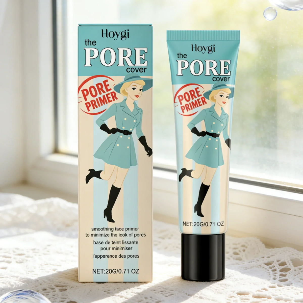 Hoygi Pore Primer tube and box turquoise; oil-absorbing smoothing face primer Silcy Skin on Tampa Home & Garden Store