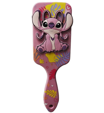Stitch cartoon comb with pink air cushion and colorful leaf design Silcy Skin on Tampa Home & Garden Store