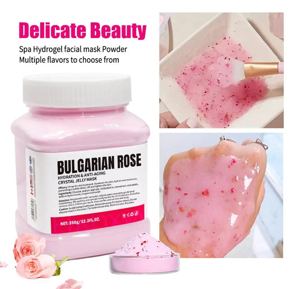 Bulgarian Rose jelly mask jar pink hydro jelly mask rose powder dish 3 items Silcy Skin on Tampa Home & Garden Store