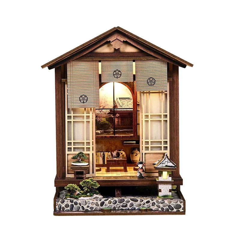 Moss lamp & garden DIY wooden bookend 3D miniature house model, decor by Perfecsy on Tampa Home & Garden Store