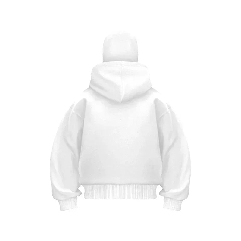 Men's Balaclava Zip Hoodie white hooded jacket by UpTrend Deals on Tampa Home & Garden Store