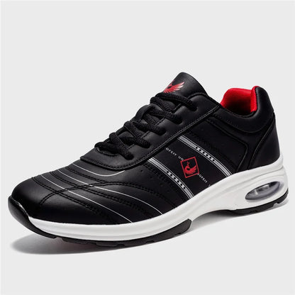 Men's golf shoes waterproof black trainer with red lining EstaliosFit on Tampa Home & Garden Store