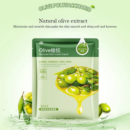 Silcy Skin Olive Extract facial mask sheet, moisturizing oil-control anti-aging green olive imagery on Tampa Home & Garden Store