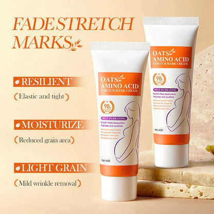 Stretch mark cream by Silcy Skin, white tubes with orange label, oats amino acid formula on Tampa Home & Garden Store
