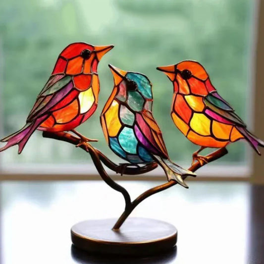 Colorful Bird Acrylic Desktop Decor Small Ornament for Home Office Shelf - Tampa Home & Garden Store