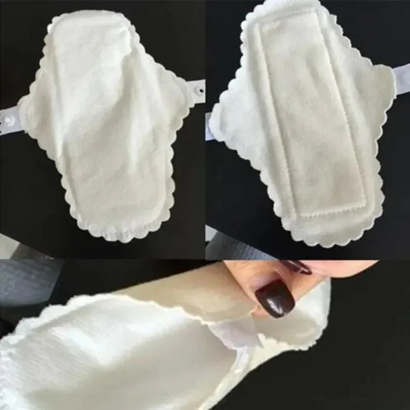 Silcy Skin 3Pcs waterproof panty liners; thin reusable cotton pads with scalloped edges on Tampa Home & Garden Store
