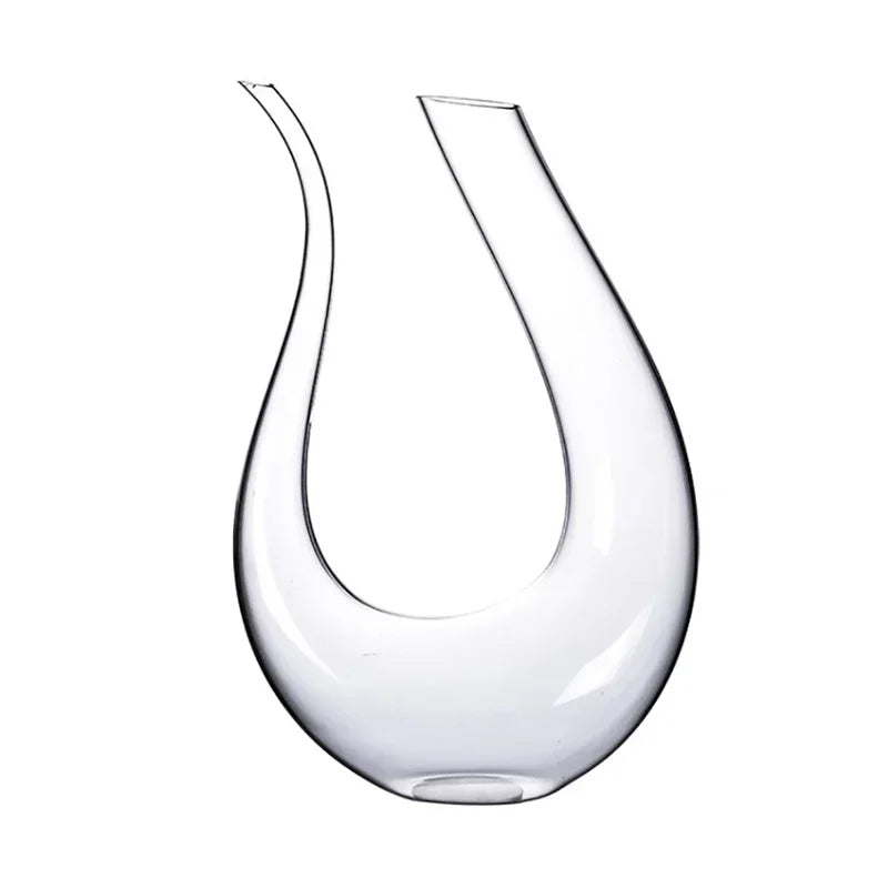 Perfecsy handmade crystal decanter 1500ml with curved spout for wine and brandy on Tampa Home & Garden Store
