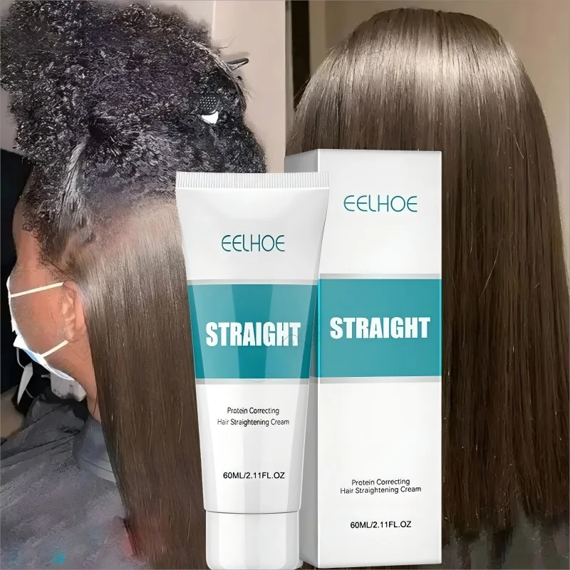 Keratin hair mask professional straightening, Silcy Skin, white tube with teal STRAIGHT box on Tampa Home & Garden Store