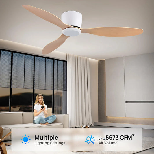 42/52 Inch Ceiling Fan 6-Speed DC Motor Remote Control - Tampa Home & Garden Store