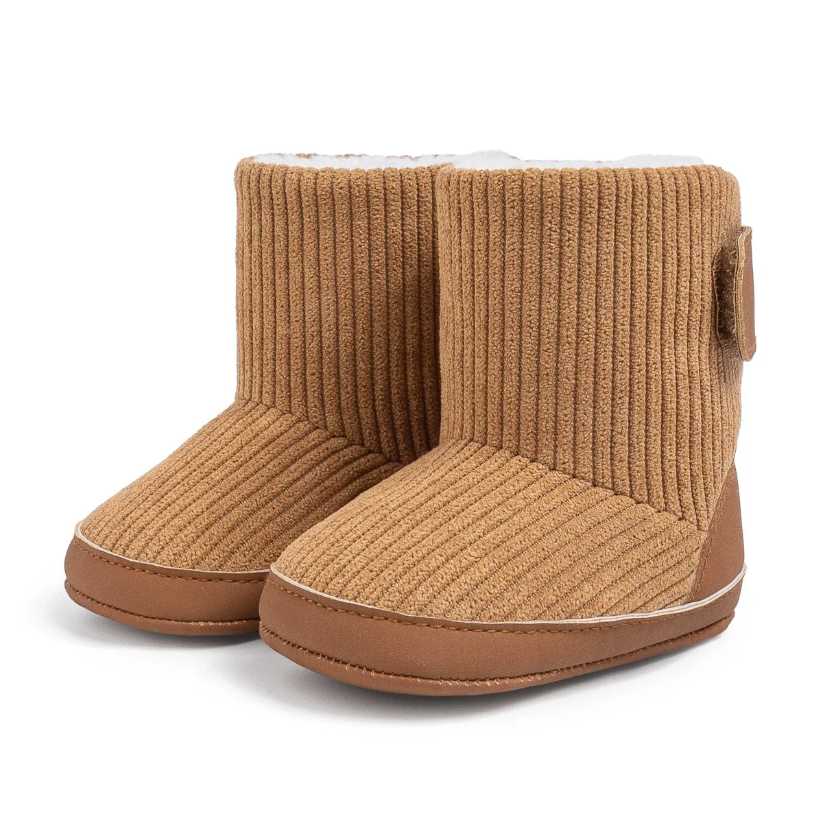 Newborn winter boots UpTrend Deals soft corduroy booties, tan pair on Tampa Home & Garden Store