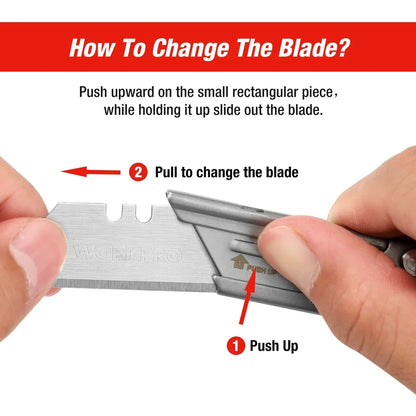 Workpro Stainless Folding Pocket Utility Knife