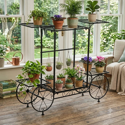 Six Tier Metal Planter Stand and Display Rack