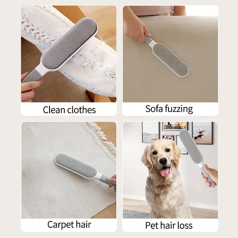 Pet Hair Remover Brush With Self Cleaning Base