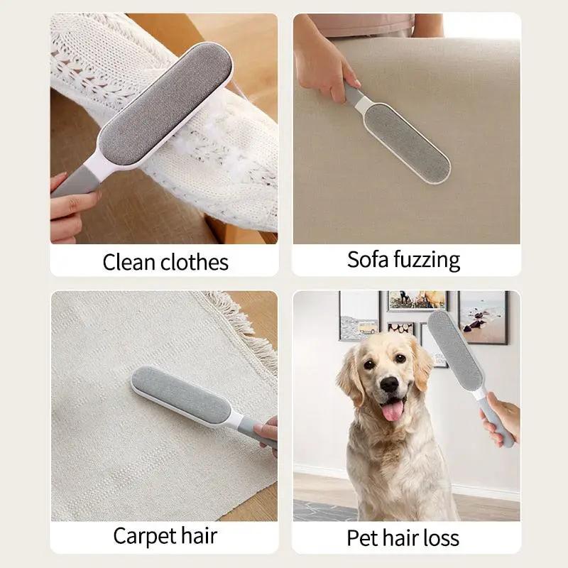 Pet Hair Remover Brush With Self Cleaning Base