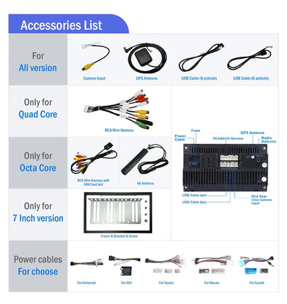 Car touch screen display accessories UpTrend Deals: camera input, GPS antenna for 7–10 inch on Tampa Home & Garden Store