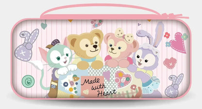 Nintendo Switch protective case pink with cartoon animals and hearts by FLIPSTYLEZLLC on Tampa Home & Garden Store