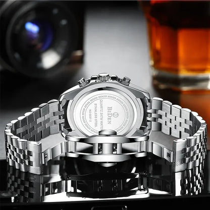 Men's luxury quartz dress watch UpTrend Deals stainless steel round dial analog wrist watch on Tampa Home & Garden Store