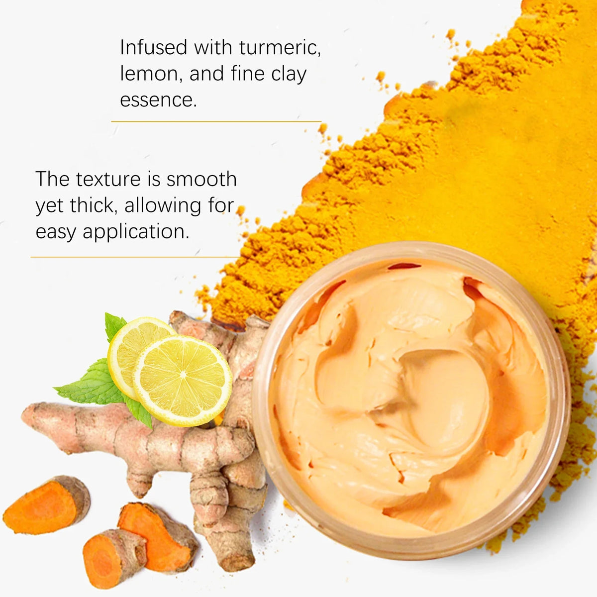 Silcy Skin Turmeric Lemon Clay Mask, exfoliating brightening mask; orange clay, lemon and ginger on Tampa Home & Garden Store