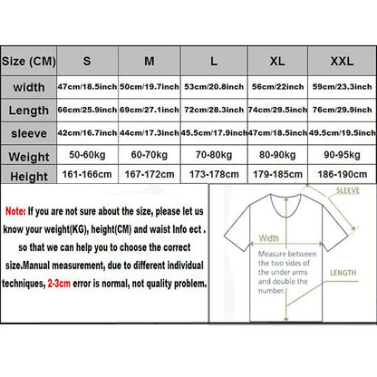 Men's Cotton T-Shirt UpTrend Deals with Energy=Milk+Coffee funny print; size chart visible on Tampa Home & Garden Store