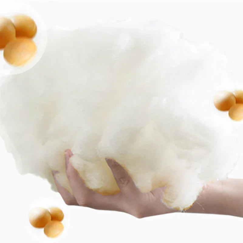 DecorBites Knitted Waffle Summer Quilt soft white breathable held in hands on Tampa Home & Garden Store
