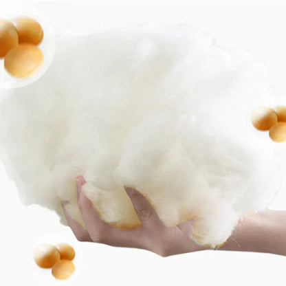 DecorBites Knitted Waffle Summer Quilt soft white breathable held in hands on Tampa Home & Garden Store