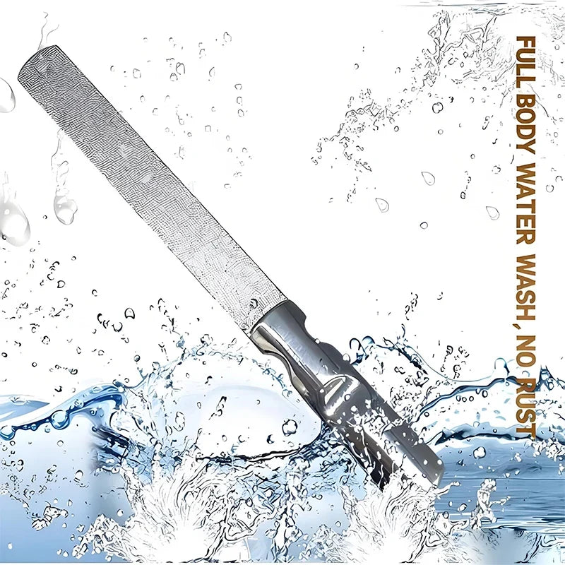 Stainless steel nail file Silcy Skin with textured surface for manicure and pedicure on Tampa Home & Garden Store