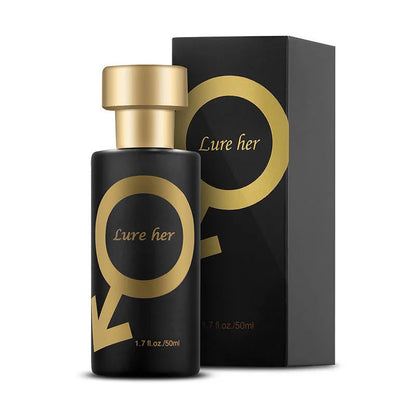 Silcy Skin Lure her pheromone perfume bottle with black matte finish and gold cap 50ml on Tampa Home & Garden Store