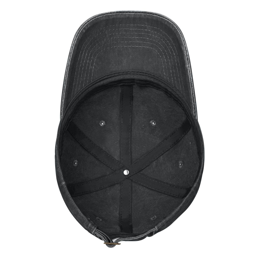 King Caps black baseball cap interior with six-panel crown and visible stitching by BikerZoneZ on Tampa Home & Garden Store