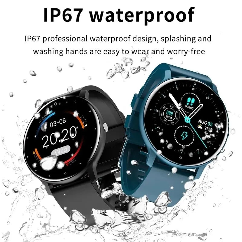 Men's Smart Watches, 2 pcs, full touch screen, waterproof IP67, black & teal, UpTrend Deals on Tampa Home & Garden Store