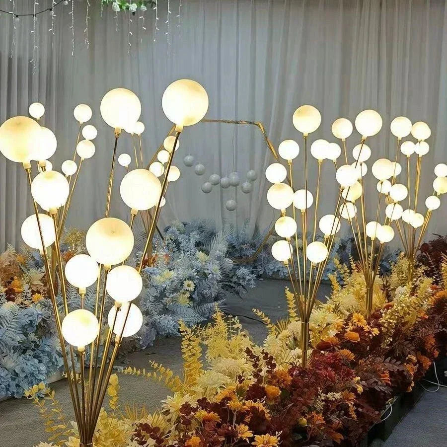 DecorBites LED Apple Tree Ball Lights with gold stems and warm white globes, multi-branch decor on Tampa Home & Garden Store