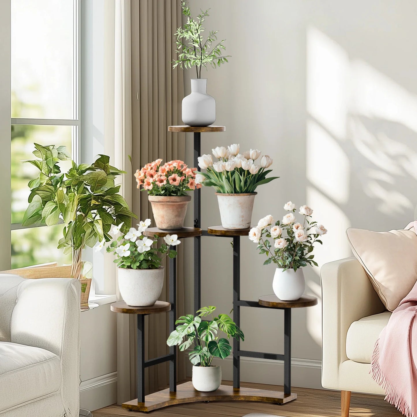 Five Tier Corner Plant Stand and Rack for Balcony