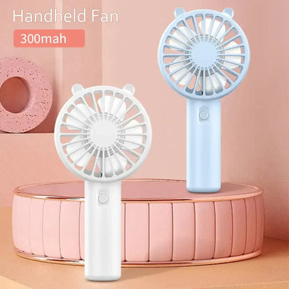 Portable Hand Fan | Mini Handheld Fan with 3-Speed Airflow Control | USB Rechargeable for On-the-Go Comfort
