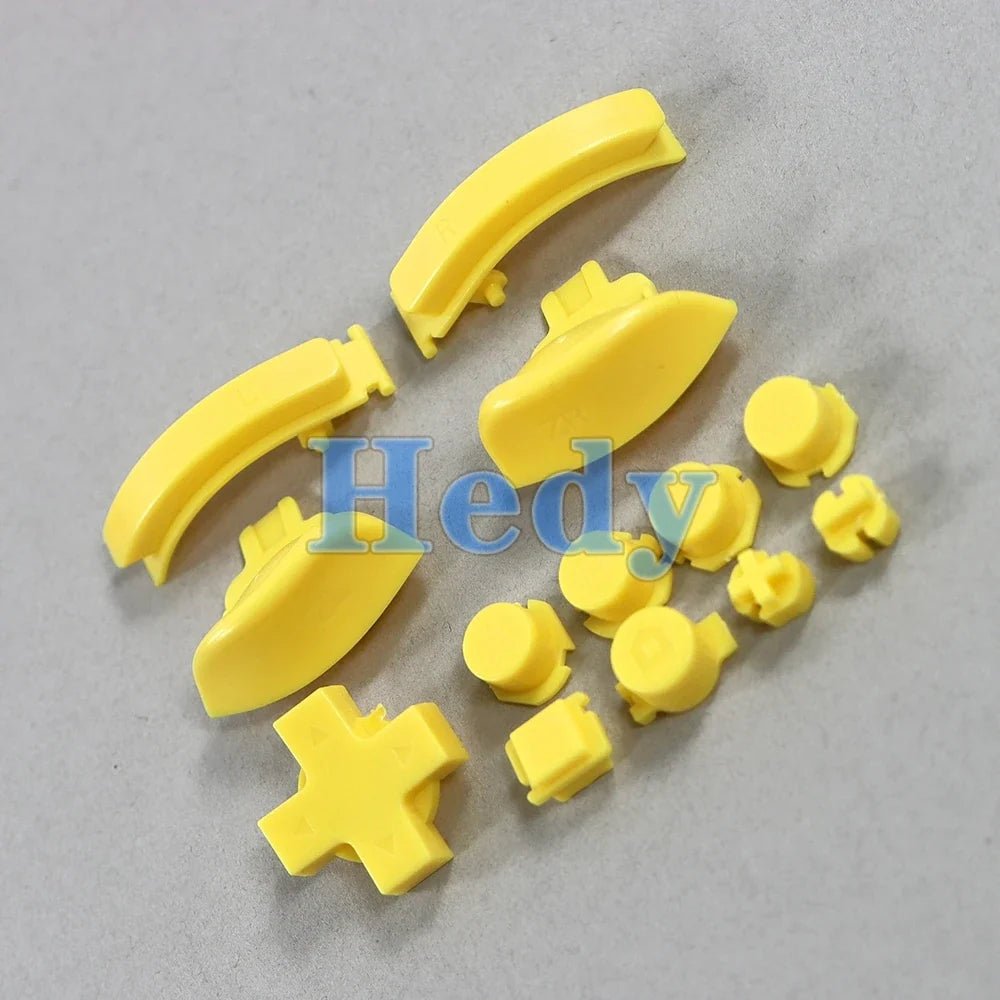 Replacement button set for Nintendo Switch Lite, yellow, with L R ZL ZR and D-pad caps on Tampa Home & Garden Store