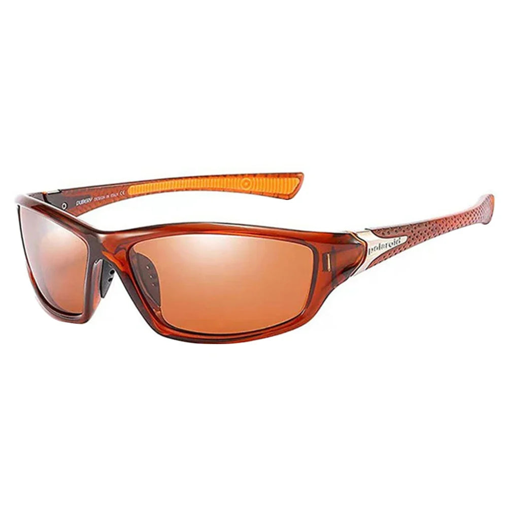 Polarized sunglasses BikerZoneZ orange frame UV400 lenses for outdoor sports on Tampa Home & Garden Store