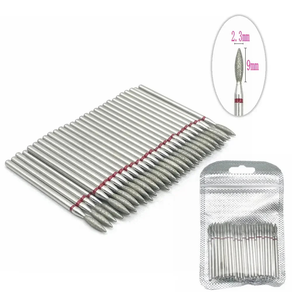 Diamond nail drill bit set 50pc Silcy Skin with silver bits for manicures and cuticle cleaning on Tampa Home & Garden Store