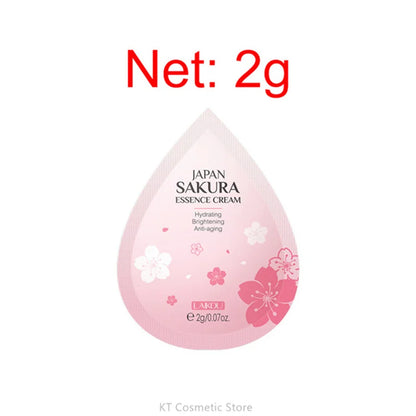 Pink teardrop Sakura Essence Cream sachet cherry blossoms net 2g hydrating anti-aging on Tampa Home & Garden Store