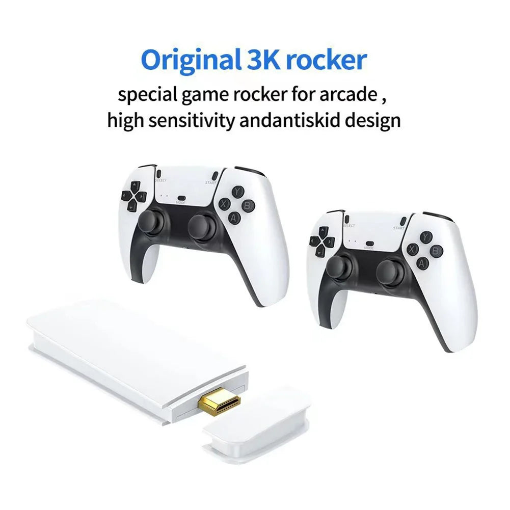 UpTrend Deals 58000 Games handheld console with two white wireless gamepads for TV on Tampa Home & Garden Store
