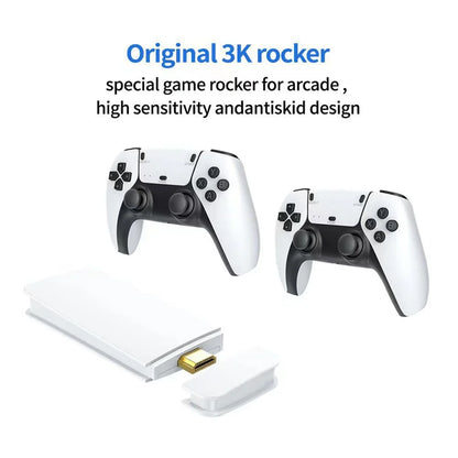 UpTrend Deals 58000 Games handheld console with two white wireless gamepads for TV on Tampa Home & Garden Store