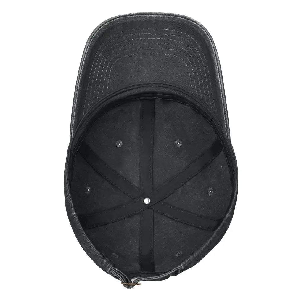 Vintage BSA Chopper baseball cap by BikerZoneZ, black interior view on Tampa Home & Garden Store