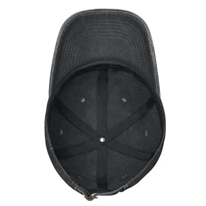 Vintage BSA Chopper baseball cap by BikerZoneZ, black interior view on Tampa Home & Garden Store