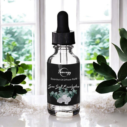 Sea Salt Eucalyptus Crystal-Enhanced Oil Diffuser, Car Air Freshener, 8ml - Tampa Home & Garden Store
