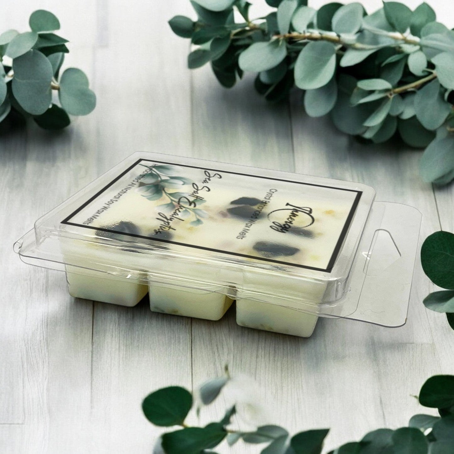 Sea Salt Eucalyptus Crystal-Enhanced Premium Coconut-Soy Wax Melts - Tampa Home & Garden Store