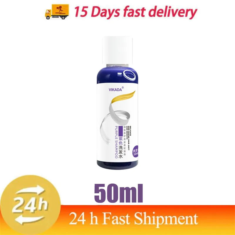 Purple color-fixing hair dye shampoo for gray hair 50ml bottle Silcy Skin on Tampa Home & Garden Store