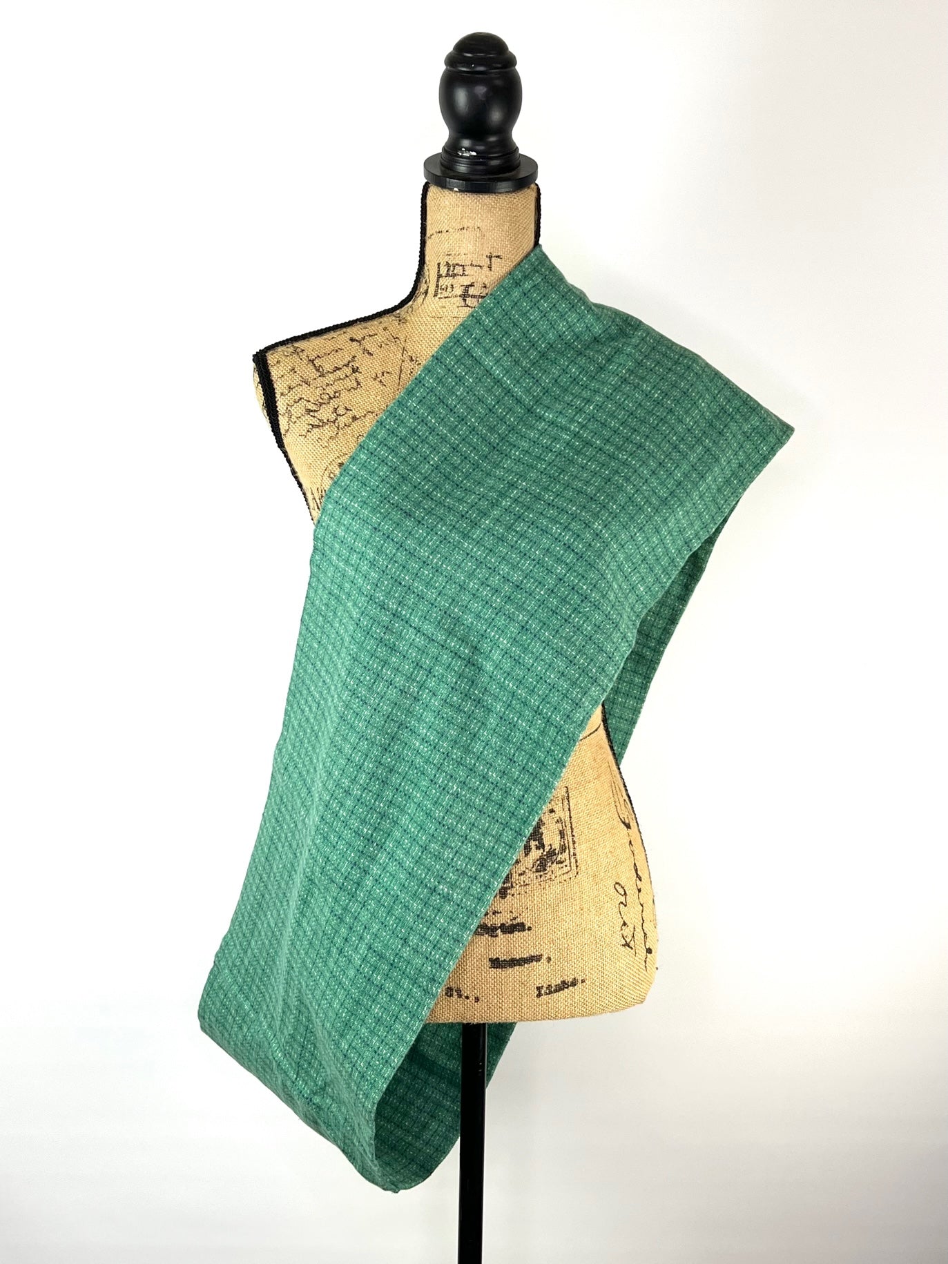 Seafoam Green Small Check with Dusty Blue and White Plaid Flannel Infinity or Blanket Scarf - Tampa Home & Garden Store