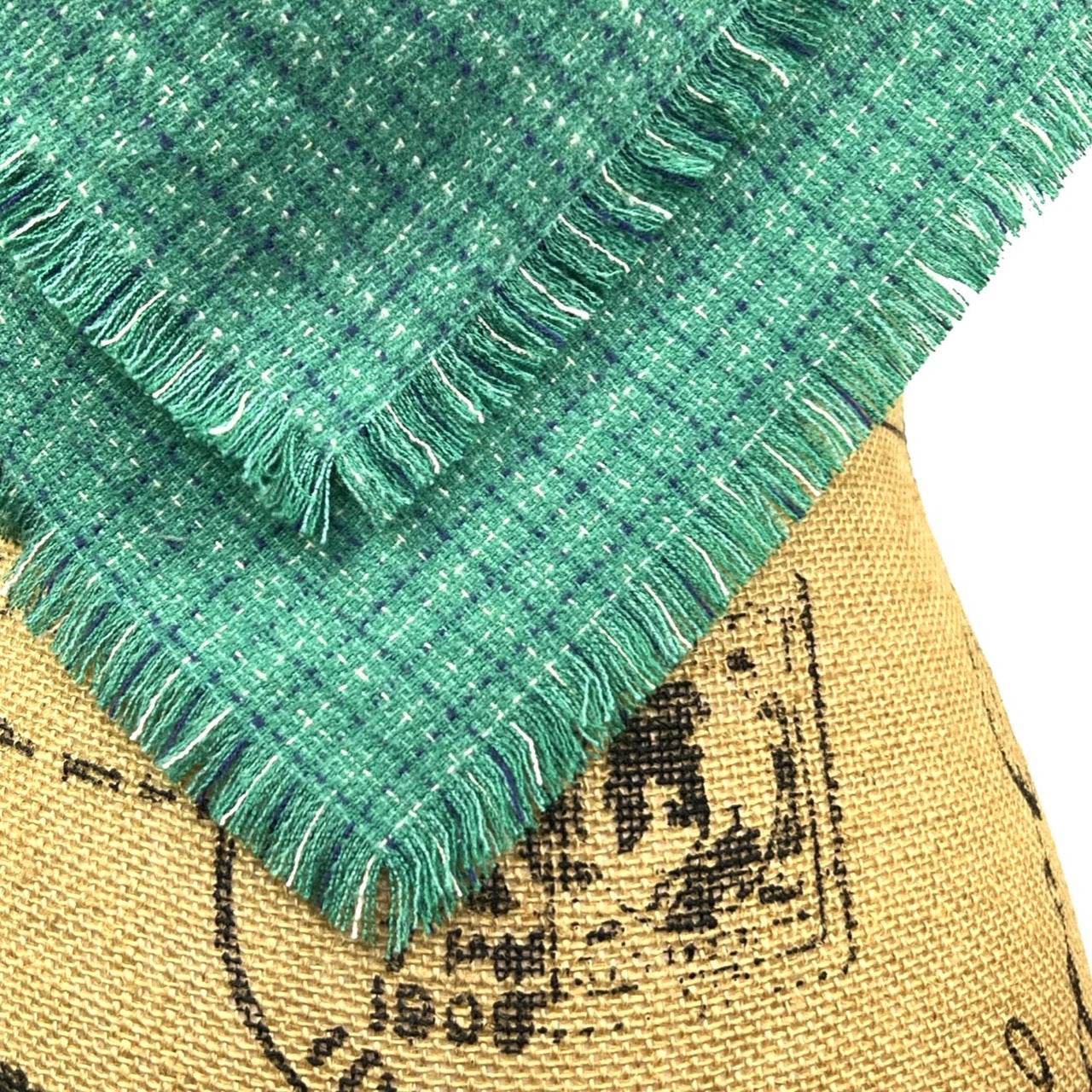 Seafoam Green Small Check with Dusty Blue and White Plaid Flannel Infinity or Blanket Scarf - Tampa Home & Garden Store