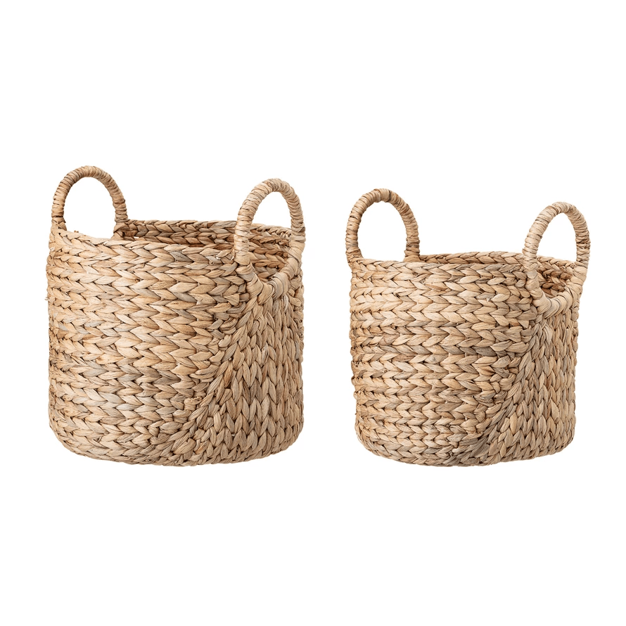 Seagrass Storage Baskets with Handles, Set of 2 - Tampa Home & Garden Store