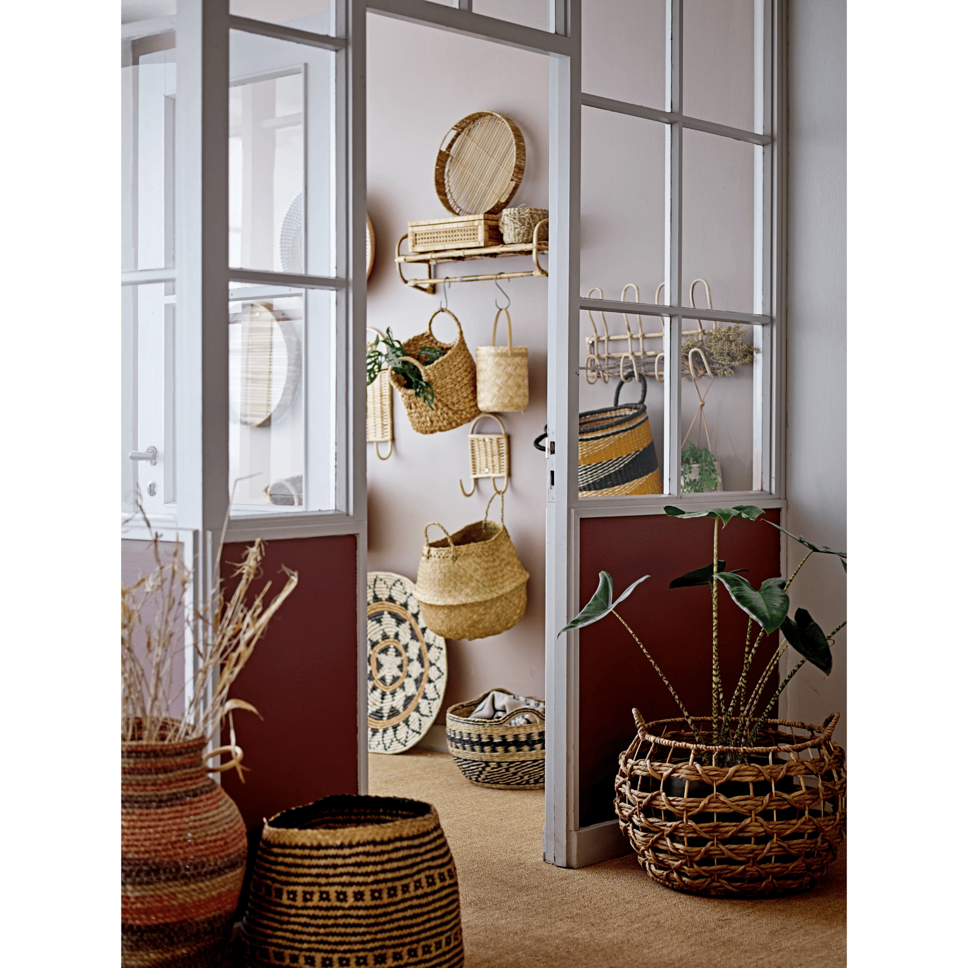 Seagrass Storage Baskets with Handles, Set of 2 - Tampa Home & Garden Store